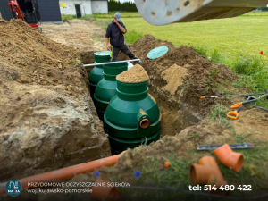 Montaż przydomowej oczyszczalni ścieków BAMARTECH BIOSOLID - Ma&Ja - woj. kujawsko-pomorskie